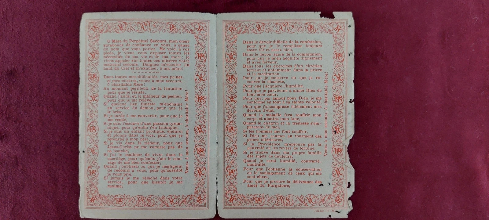 Image pieuse ancienne - Livret Litanies Notre-Dame du Perpétuel Secours XIXe – photo 2